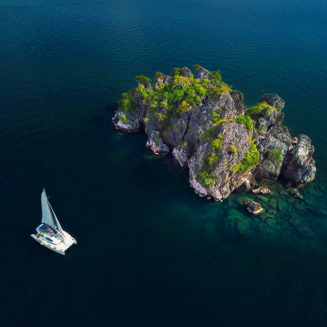 photos aérienne voilier